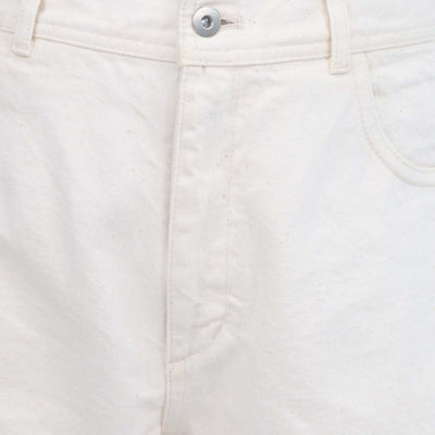Jil Sanders Cream Denim Mini Short