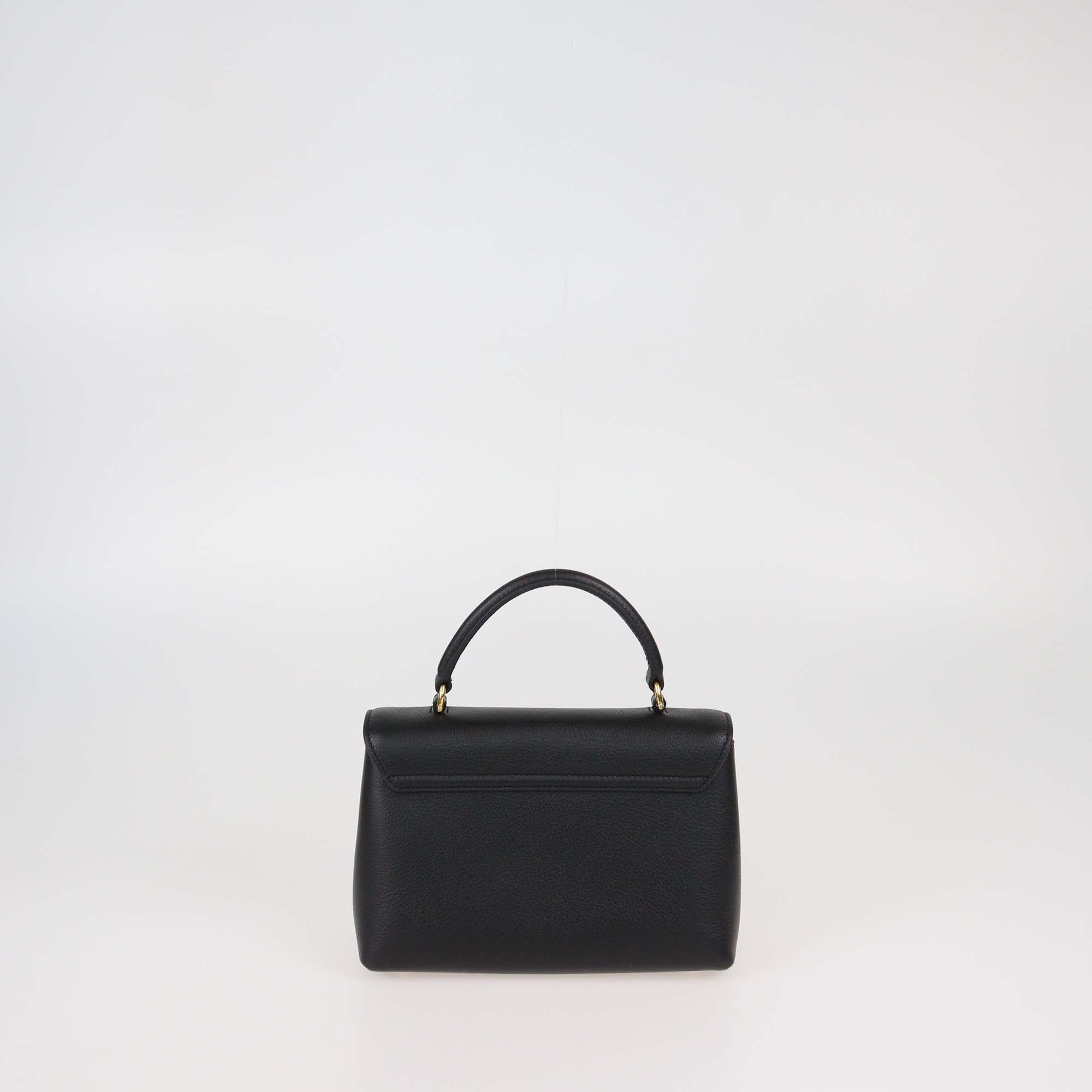 Celine Black Leather Teen Nino Top Handle Bag