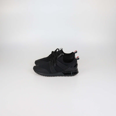 Moncler Black Neoprene & Patent Leather Emilia Low Top Sneakers
