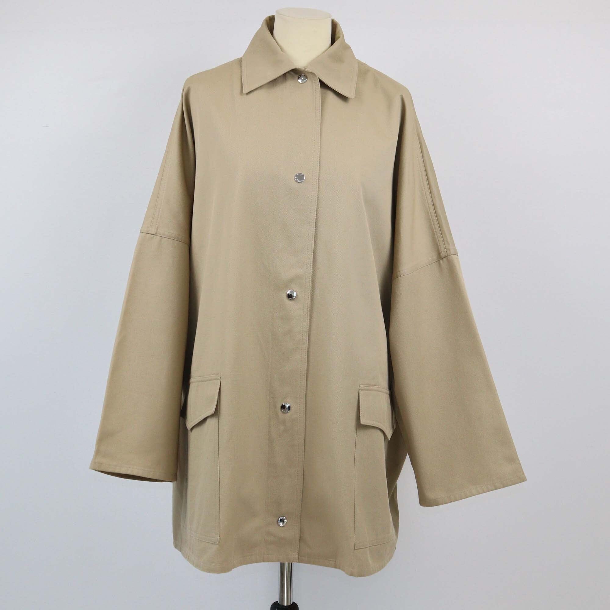 Toteme Beige Oversized Twill Jacket Womens Toteme 