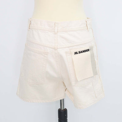 Jil Sanders Cream Denim Mini Short