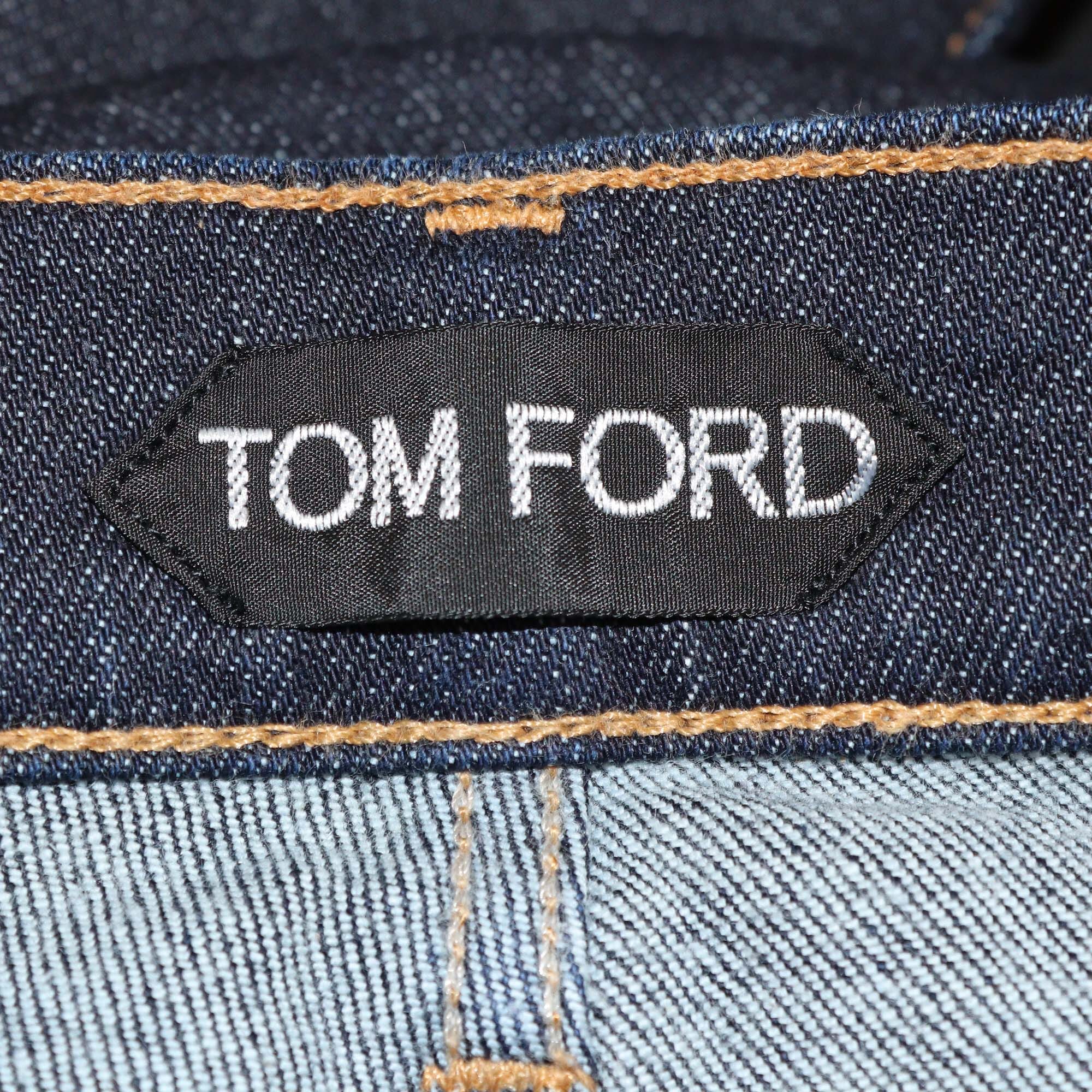 Tom Ford Black Denim Slim Fit Pants Mens Tom Ford 
