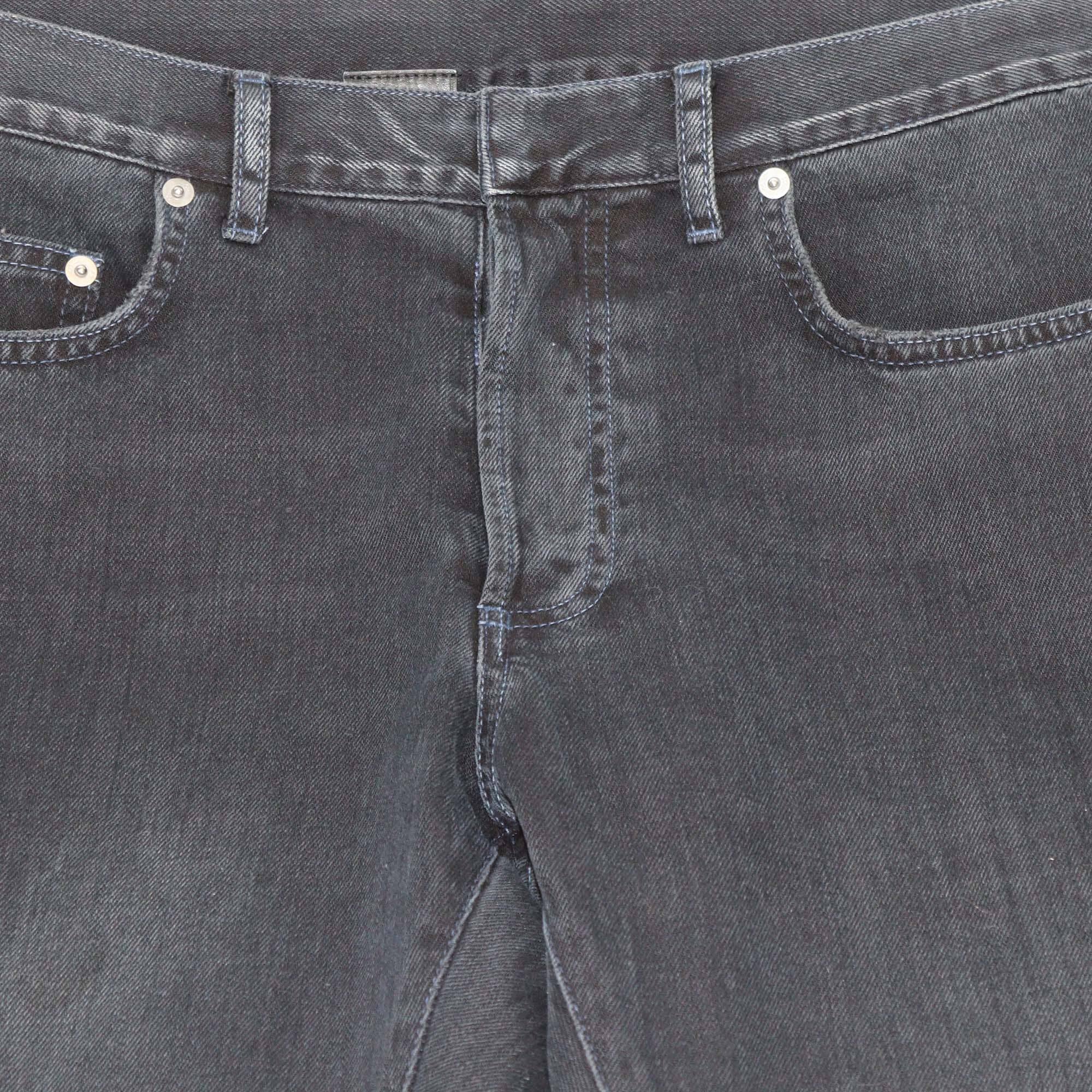 Dior Homme Black Washed Denim Straight Pants Mens Dior Homme 