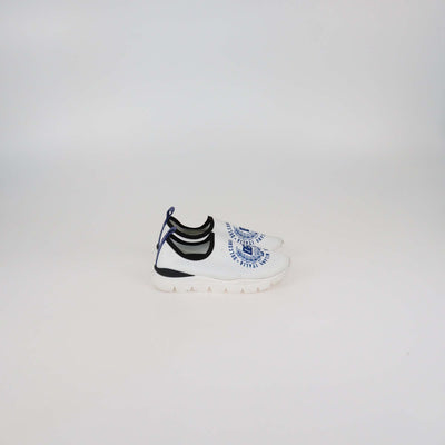 Dolce & Gabbana Kids White Knit DG Crest Sorrento Slip On Sneakers