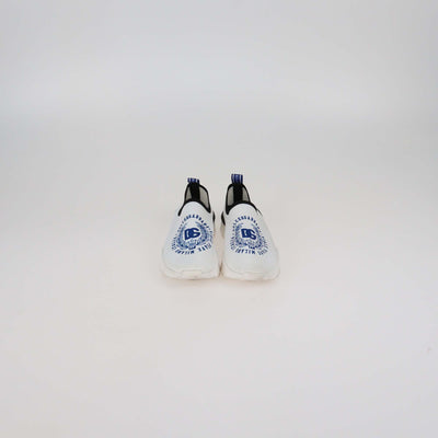 Dolce & Gabbana Kids White Knit DG Crest Sorrento Slip On Sneakers