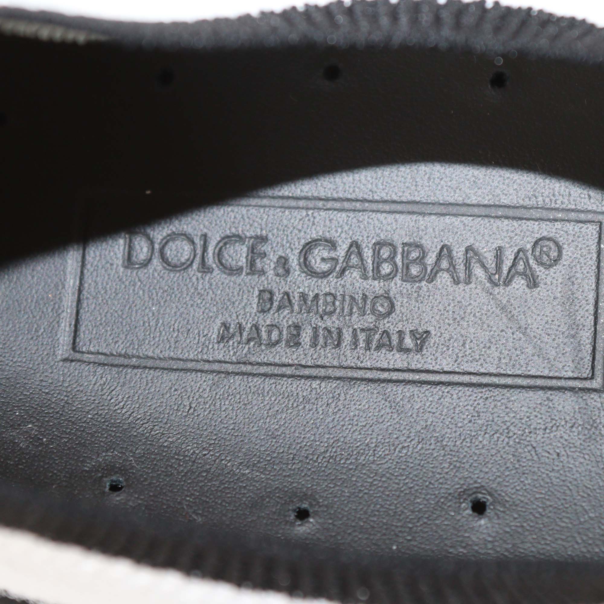 Dolce & Gabbana Kids White Knit DG Crest Sorrento Slip On Sneakers