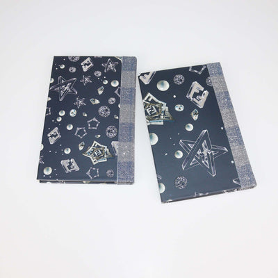 Fendi Midnight Blue and Silver Geometric Notebooks