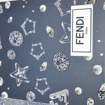Fendi Midnight Blue and Silver Geometric Notebooks