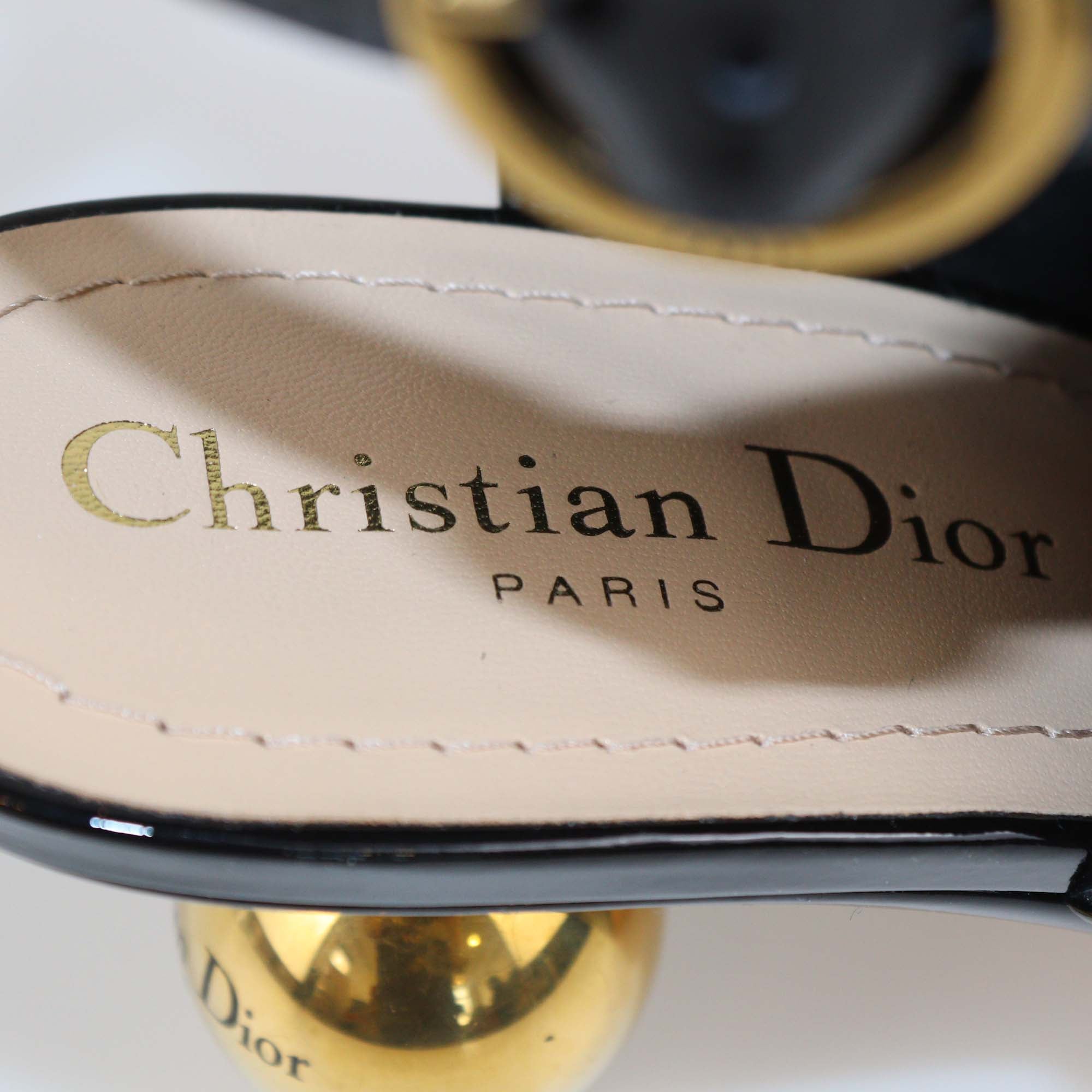 Christian Dior Black Patent Leather D-Idole Heeled High Boots