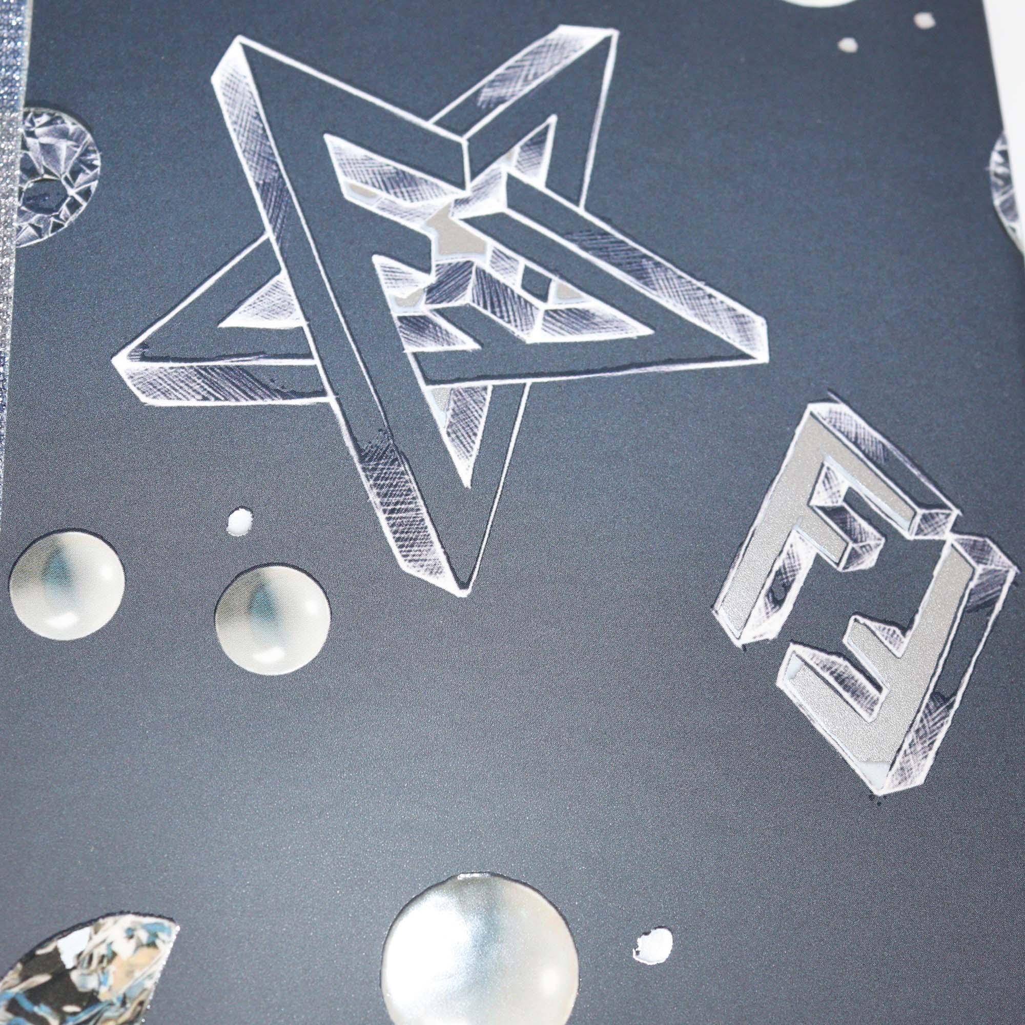 Fendi Midnight Blue and Silver Geometric Notebooks