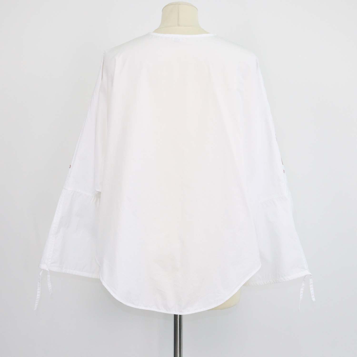 Hermes Blanc Cotton Clou de Selle Embroidered Beach Shirt