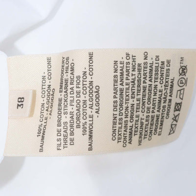 Hermes Blanc Cotton Clou de Selle Embroidered Beach Shirt