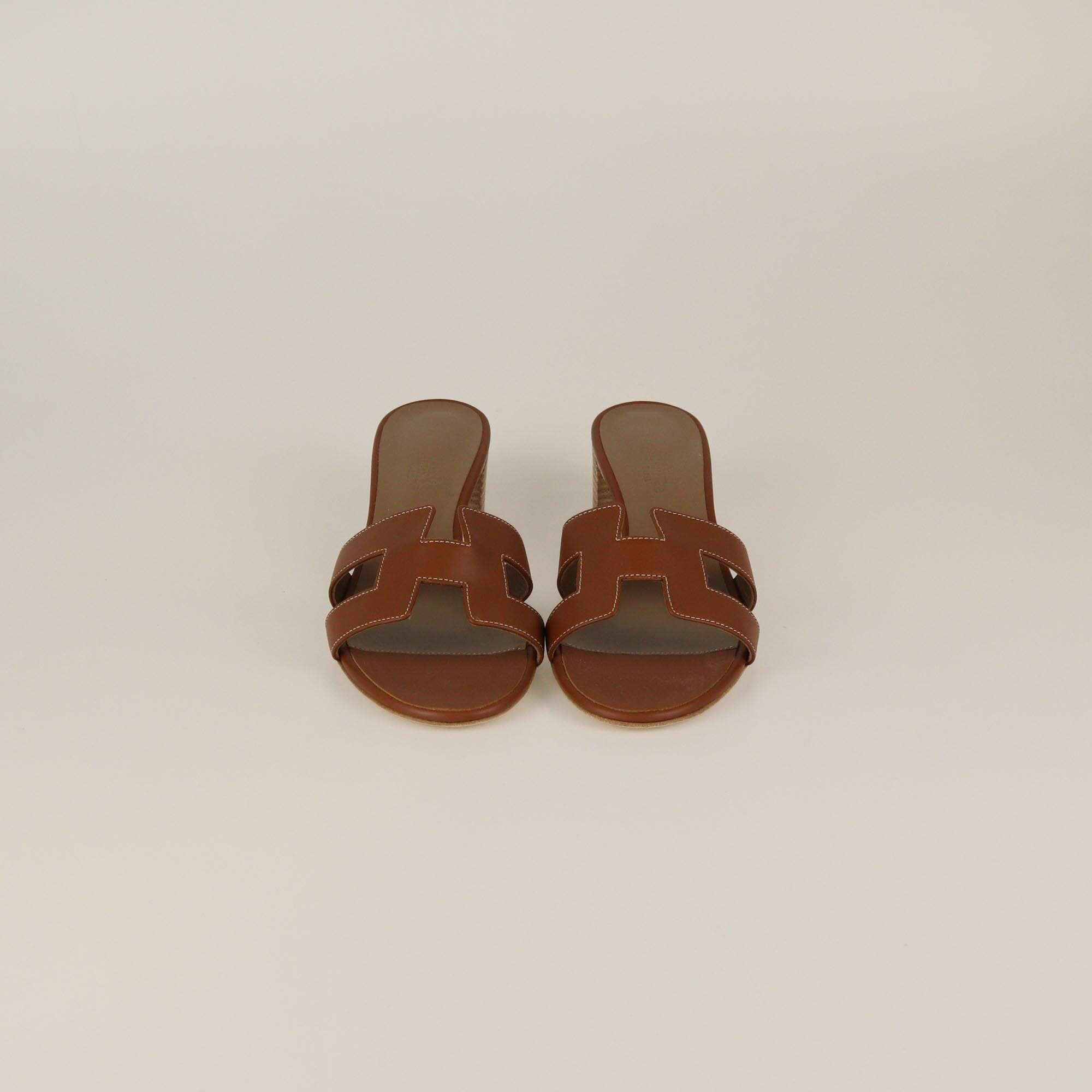 Hermes Gold Oasis Sandals Womens Hermes 