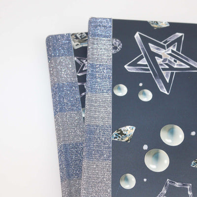Fendi Midnight Blue and Silver Geometric Notebooks