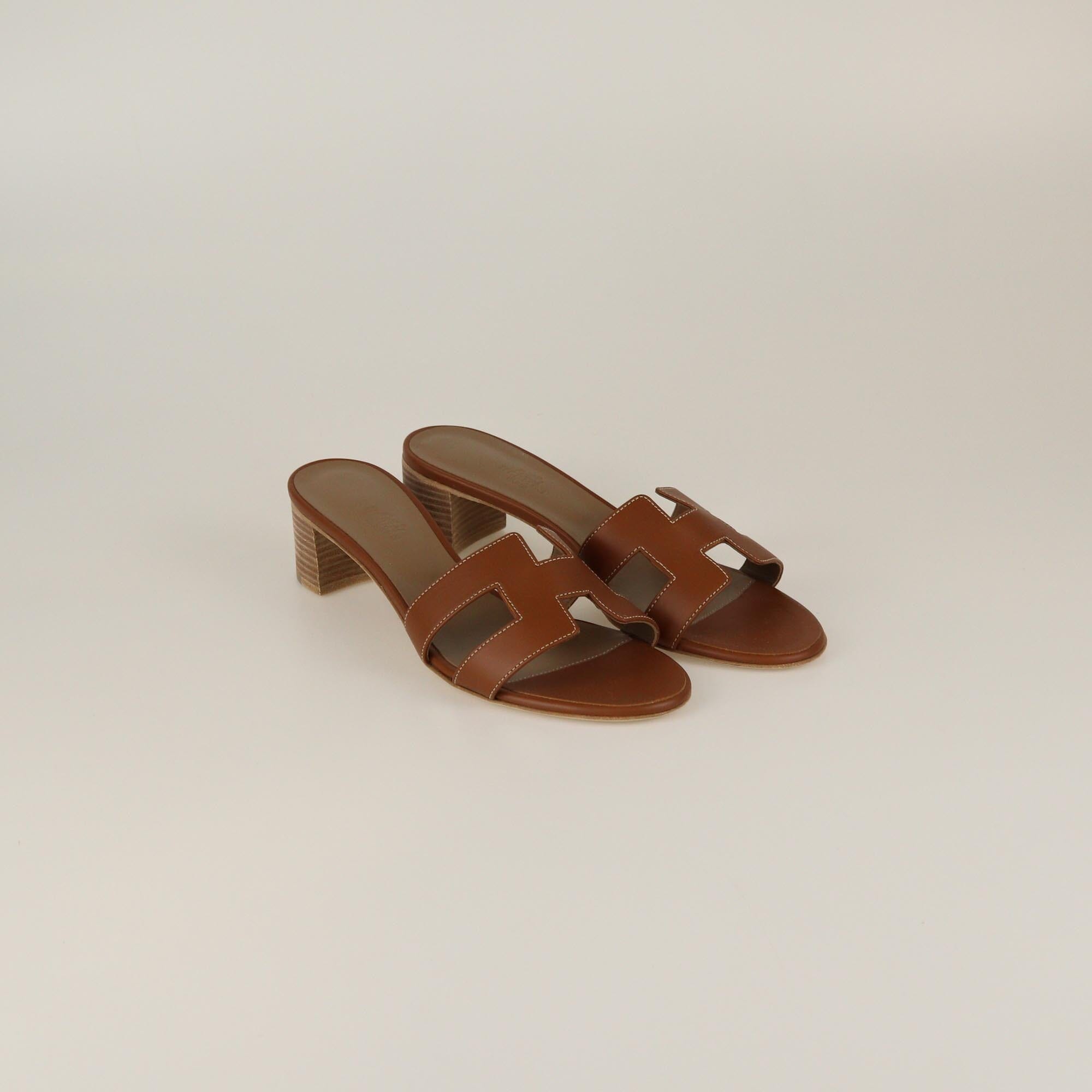 Hermes Gold Oasis Sandals Womens Hermes 