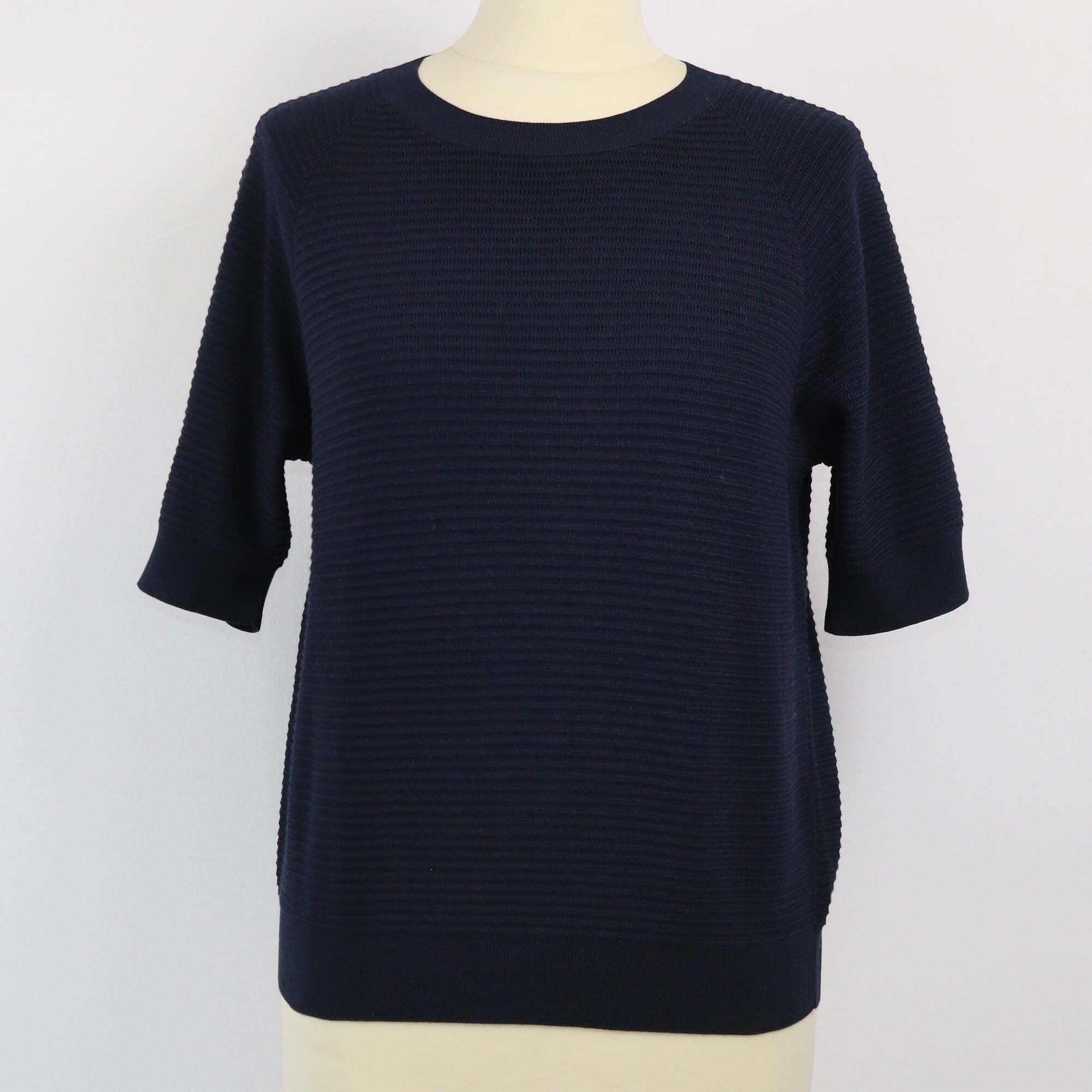 Loro Piana Navy Blue San Diego Knit Top Womens Loro Piana 