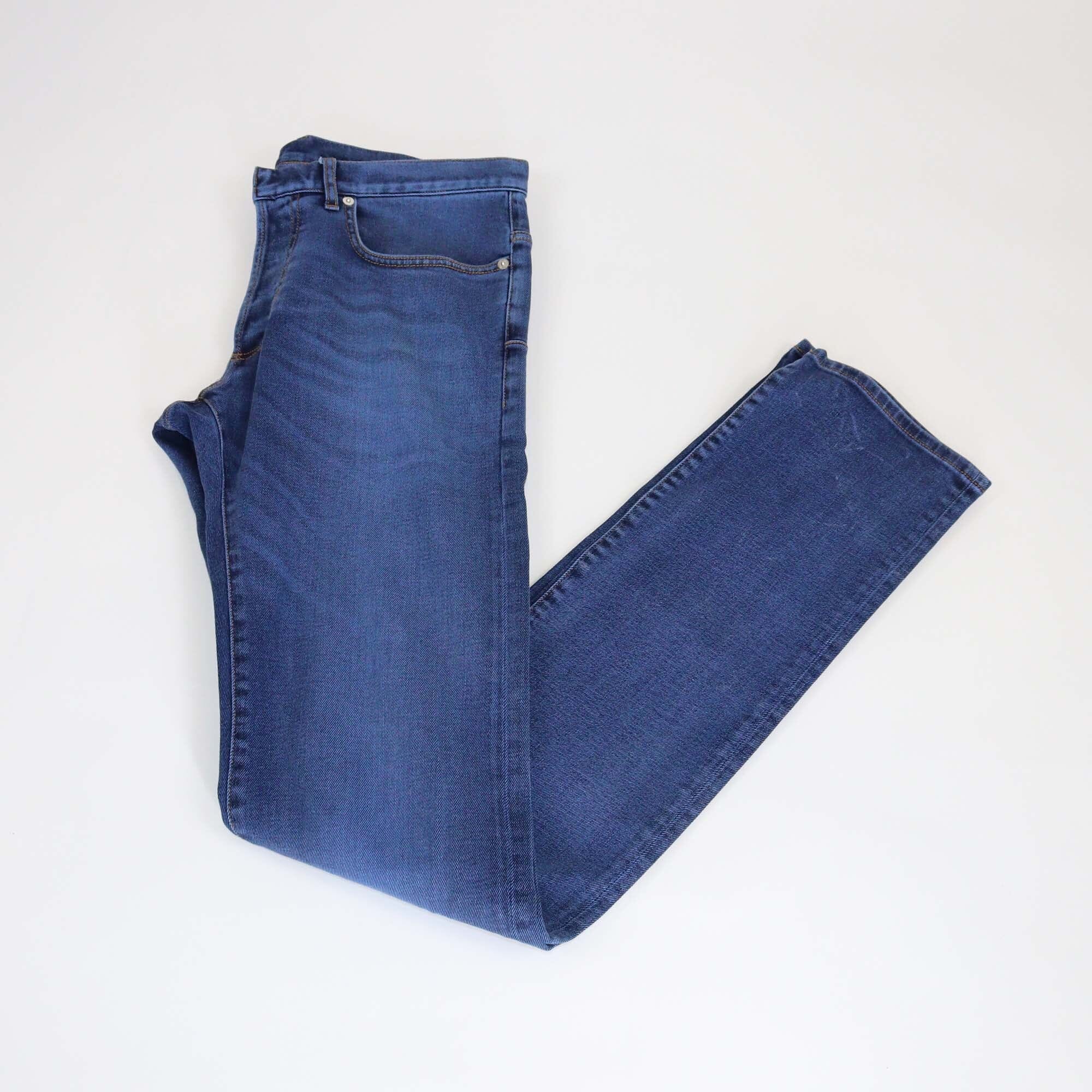 Dior Homme Dark Blue Denim Straight Pants Mens Dior Homme 