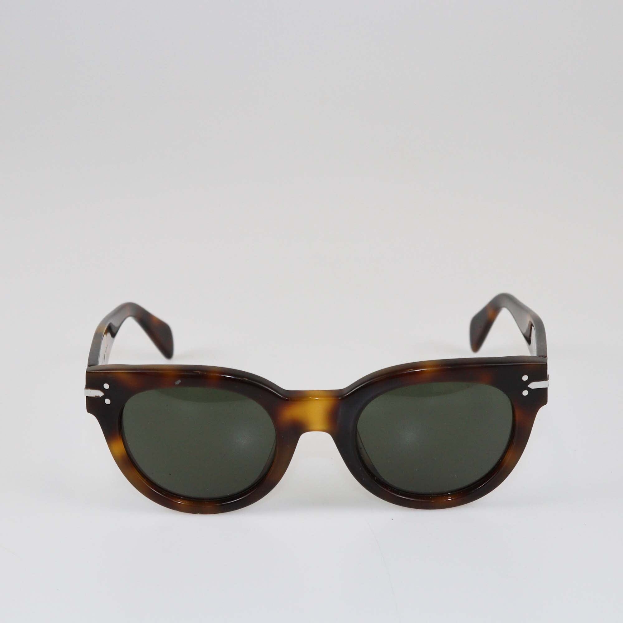 Celine Tortoise Round Frame Sunglases Womens Celine 