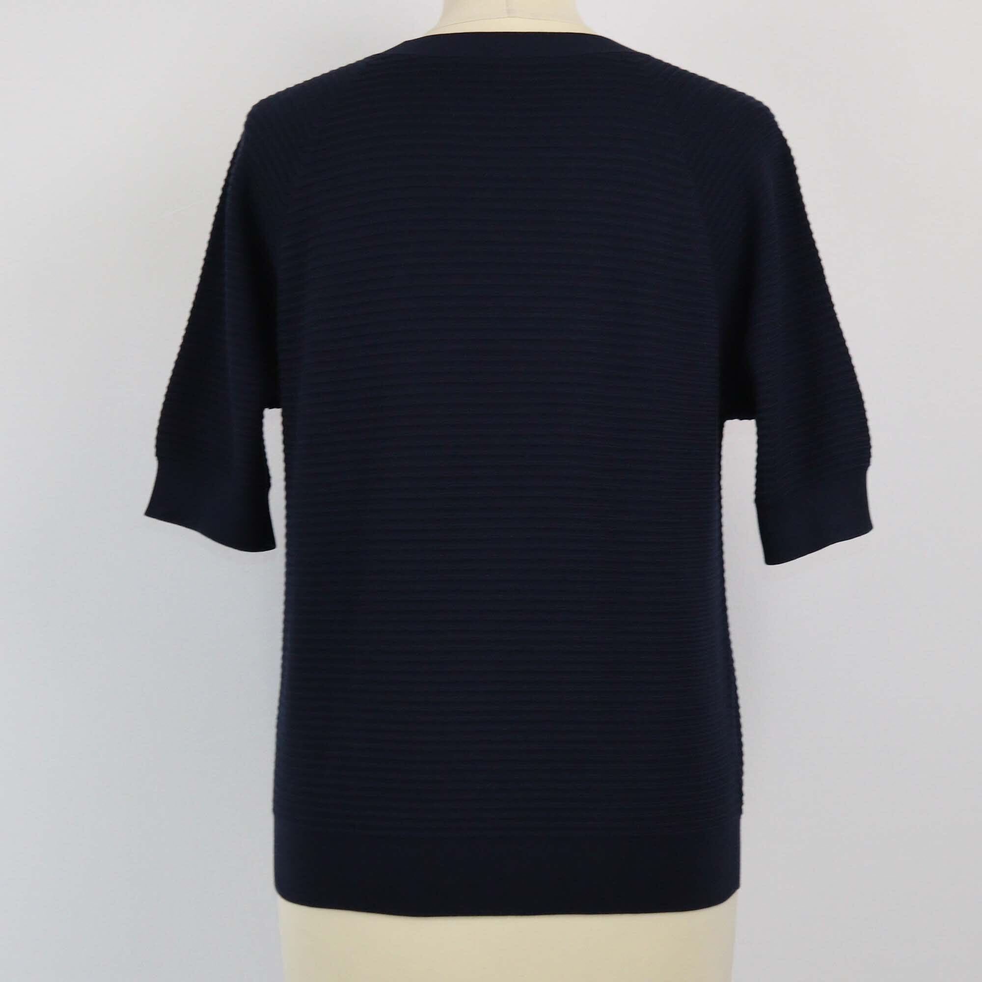 Loro Piana Navy Blue San Diego Knit Top Womens Loro Piana 