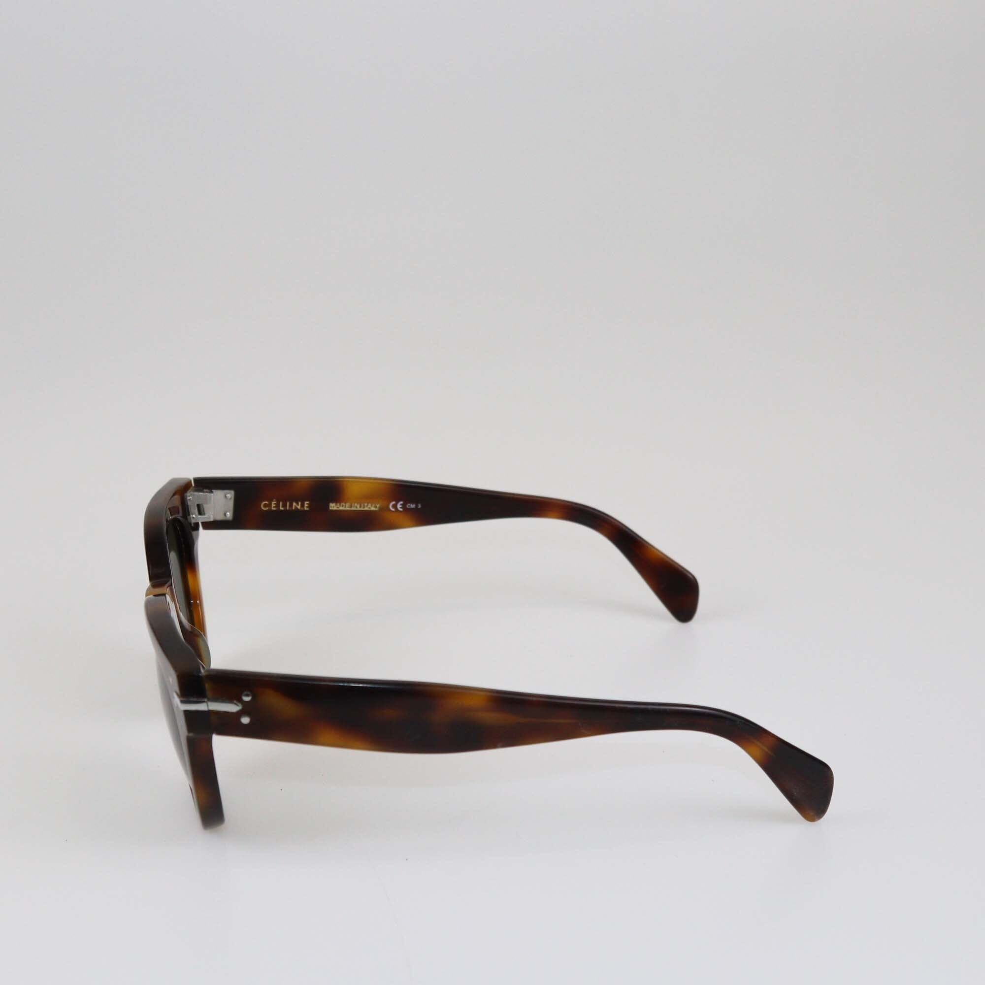 Celine Tortoise Round Frame Sunglases Womens Celine 