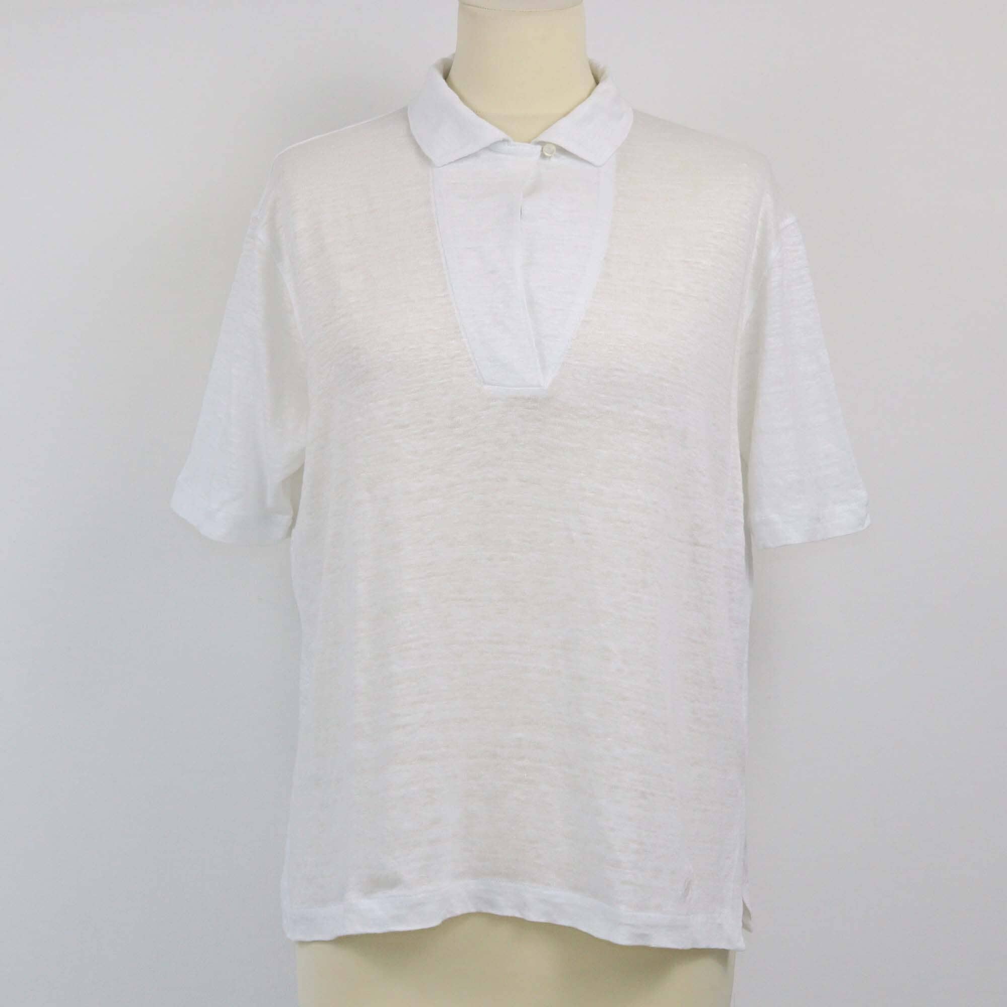 Loro Piana White Collar Polo Shirt Womens Loro Piana 