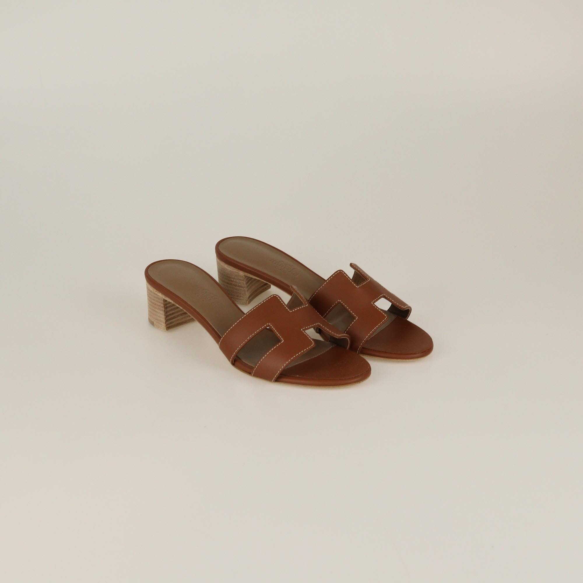 Hermes Gold Oasis Sandals Womens Hermes 