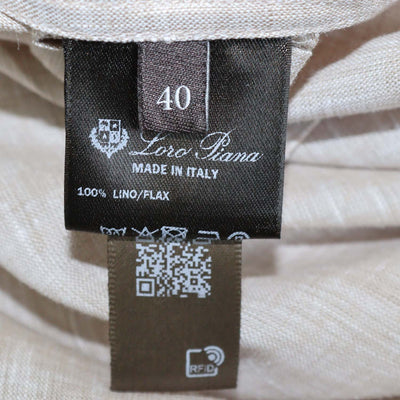 Loro Piana Beige Linen Lora Long Sleeve Shirt Dress