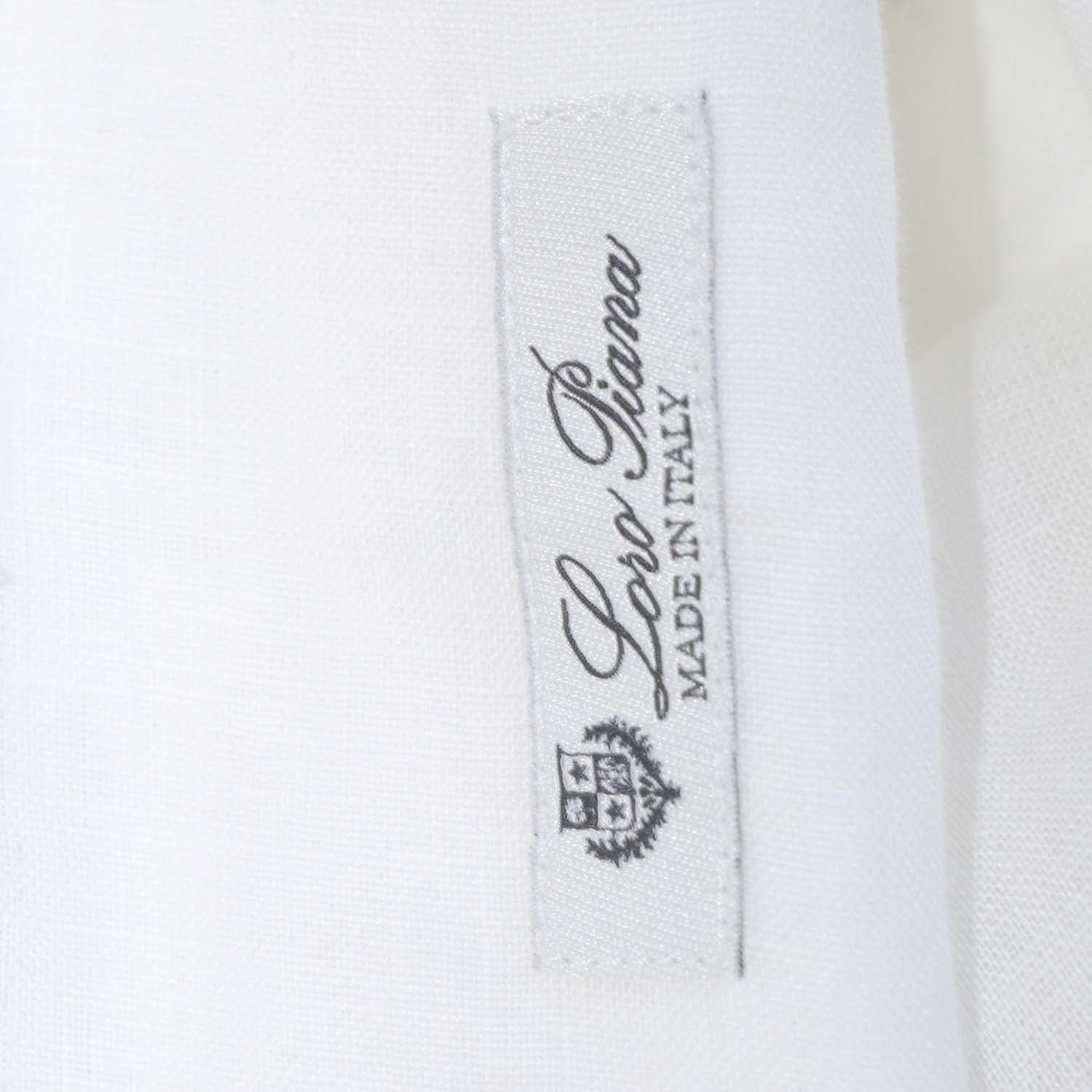 Loro Piana White Linen Lora Long Sleeve Shirt Dress