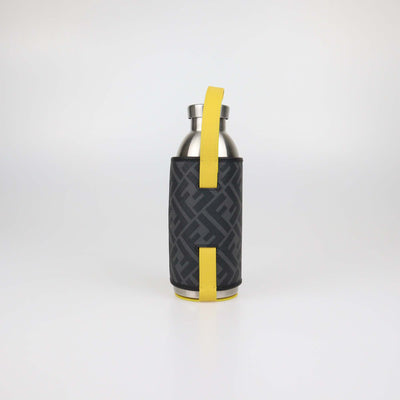 Fendi x 24 Bottles FF Coated Canvas Holder and Silver Stainless Steel Bottle Set