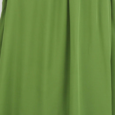 Cult Gaia Moss Green Blend Silk Tiered Asymmetric Maxi Dress