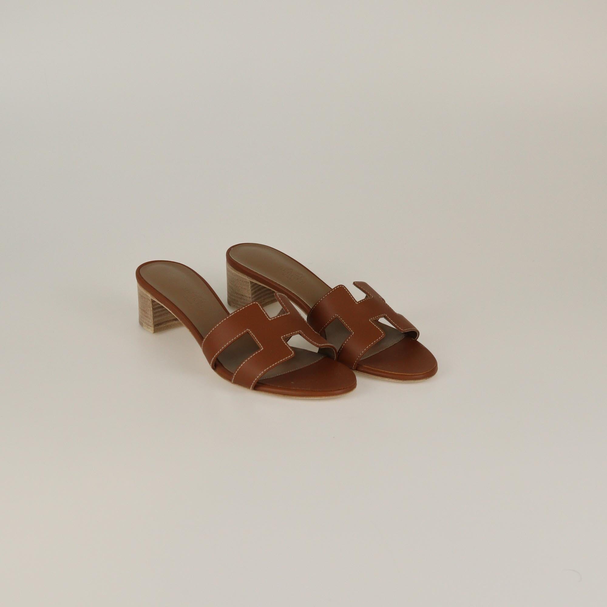 Hermes Gold Oasis Sandals Womens Hermes 