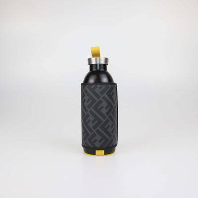 Fendi x 24 Bottles FF Coated Canvas Holder and Black Stainless Steel Bottle Set
