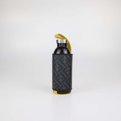 Fendi x 24 Bottles FF Coated Canvas Holder and Black Stainless Steel Bottle Set
