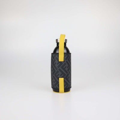 Fendi x 24 Bottles FF Coated Canvas Holder and Black Stainless Steel Bottle Set