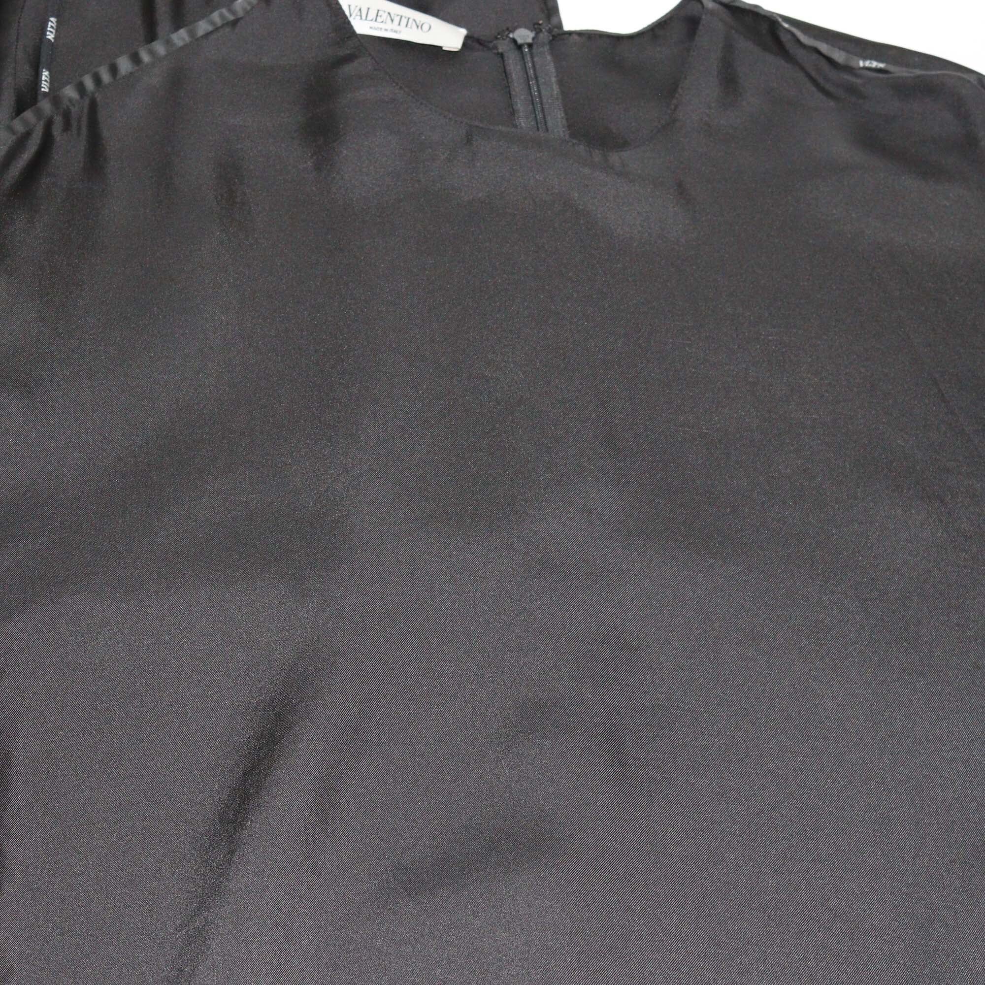 Valentino Black VLTN Trim Top & Pants Set Womens Valentino 