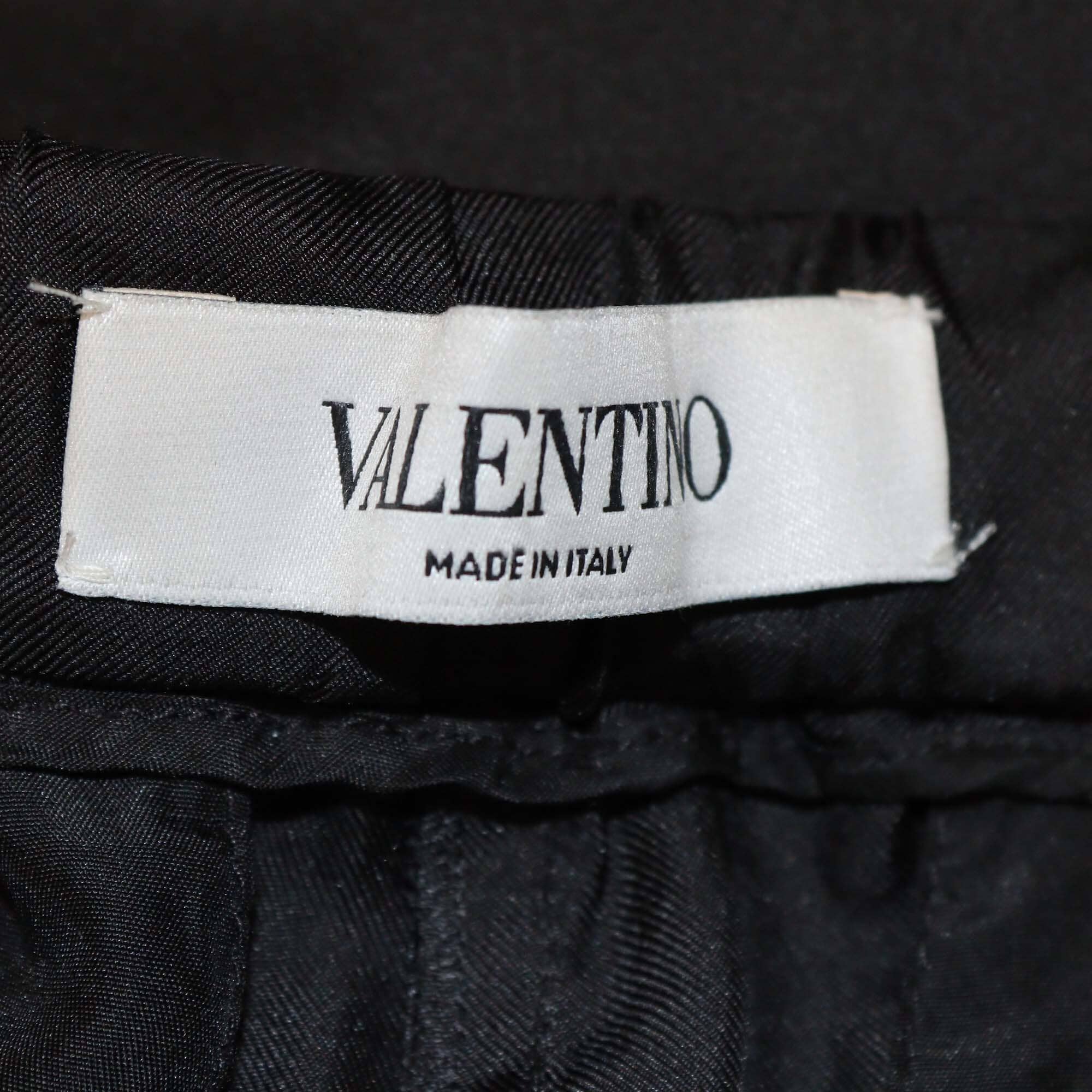 Valentino Black VLTN Trim Top & Pants Set Womens Valentino 