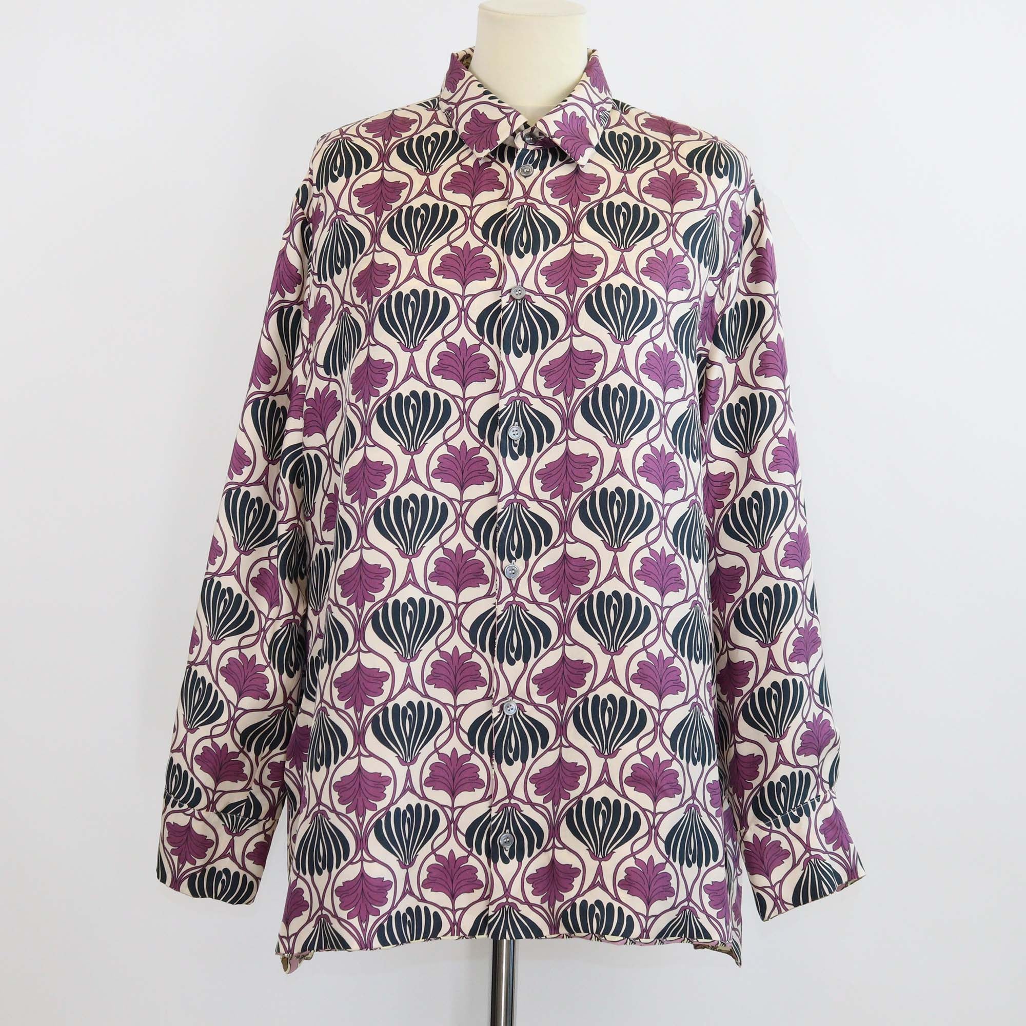 S'Max Mara Multicolor Silk Reversible Printed Blouse