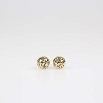 Christian Dior Gold Tone Metal Faux Pearl Star Mise En Dior Earrings