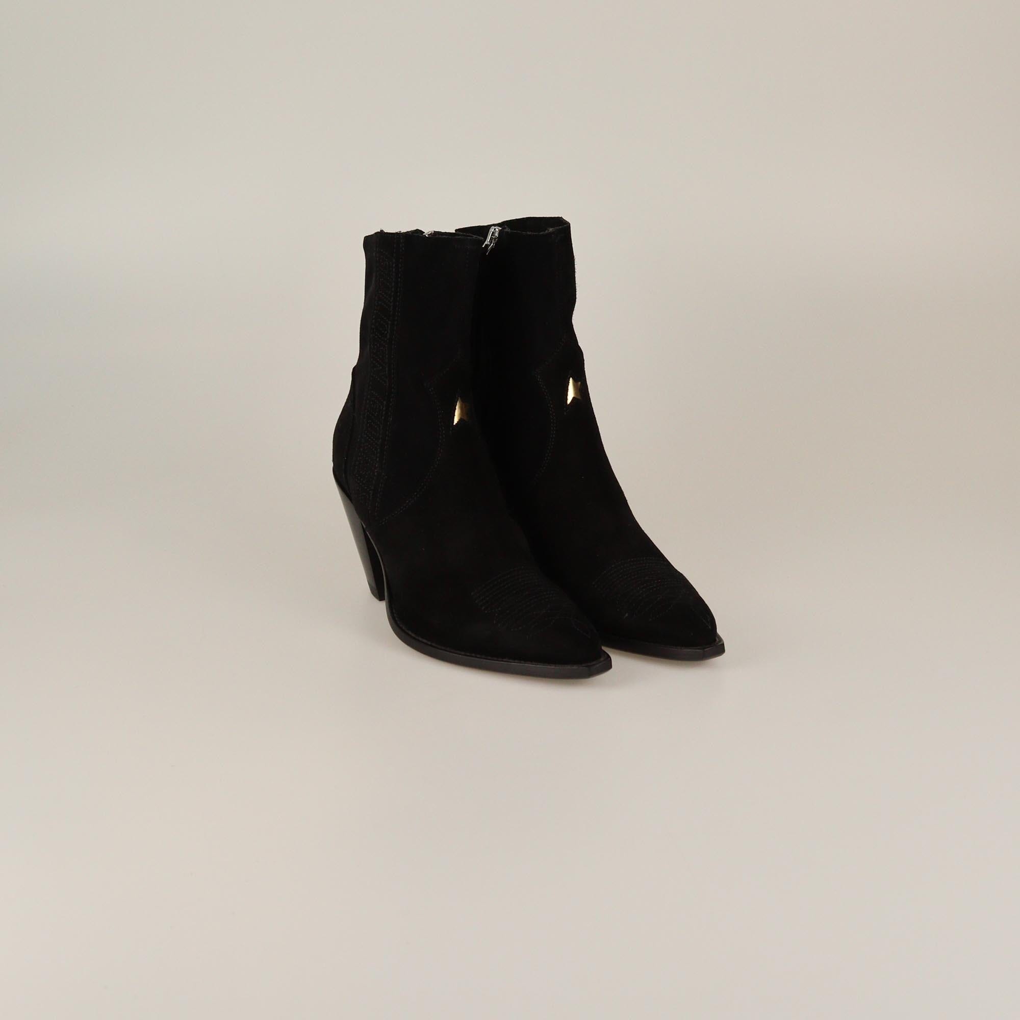 Golden Goose Black Pointed Toe Debie Boots Womens Golden Goose 