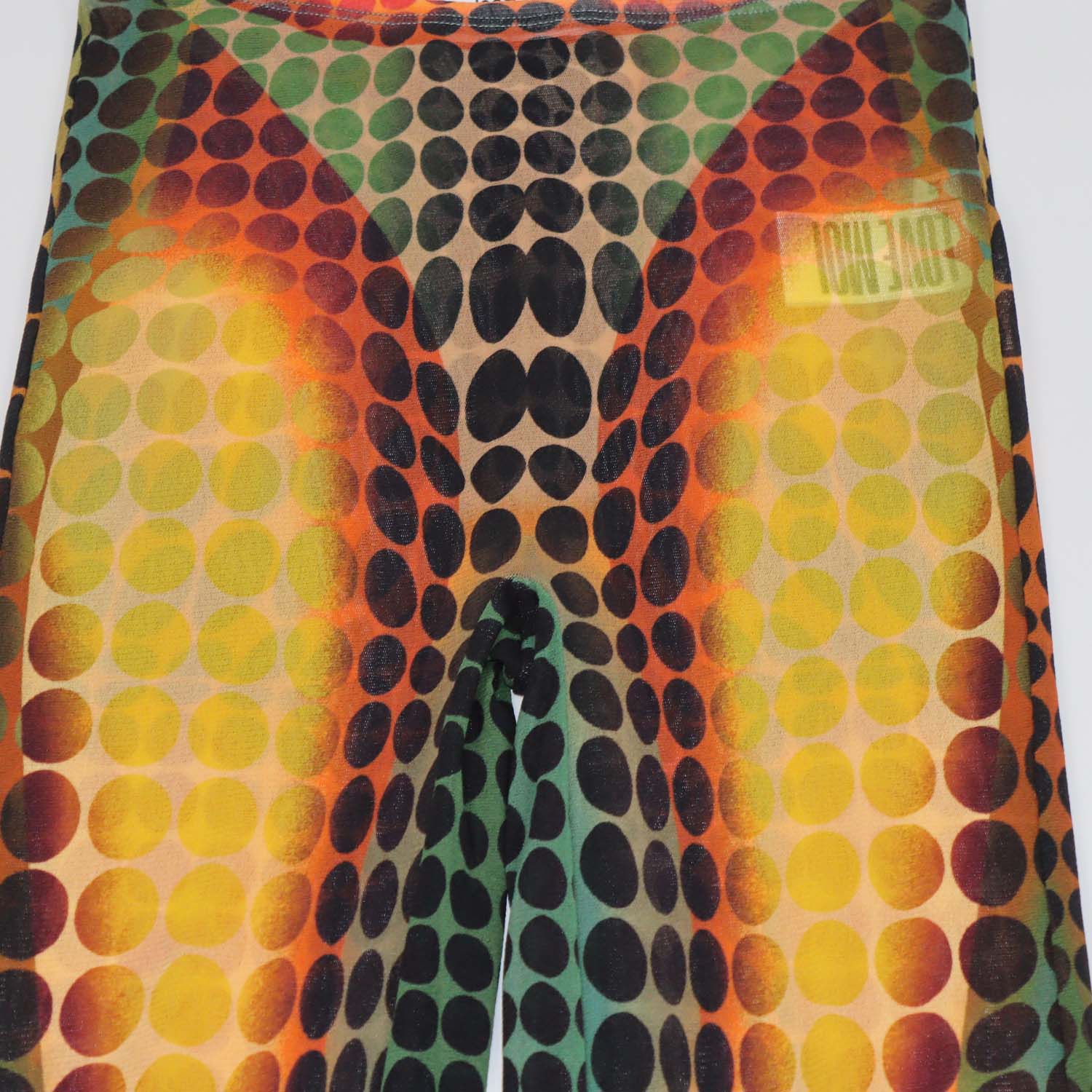 Jean Paul Gaultier Multicolor Polyamide Polka Dot Flared Pants