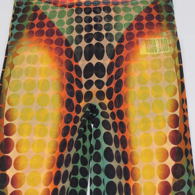 Jean Paul Gaultier Multicolor Polyamide Polka Dot Flared Pants