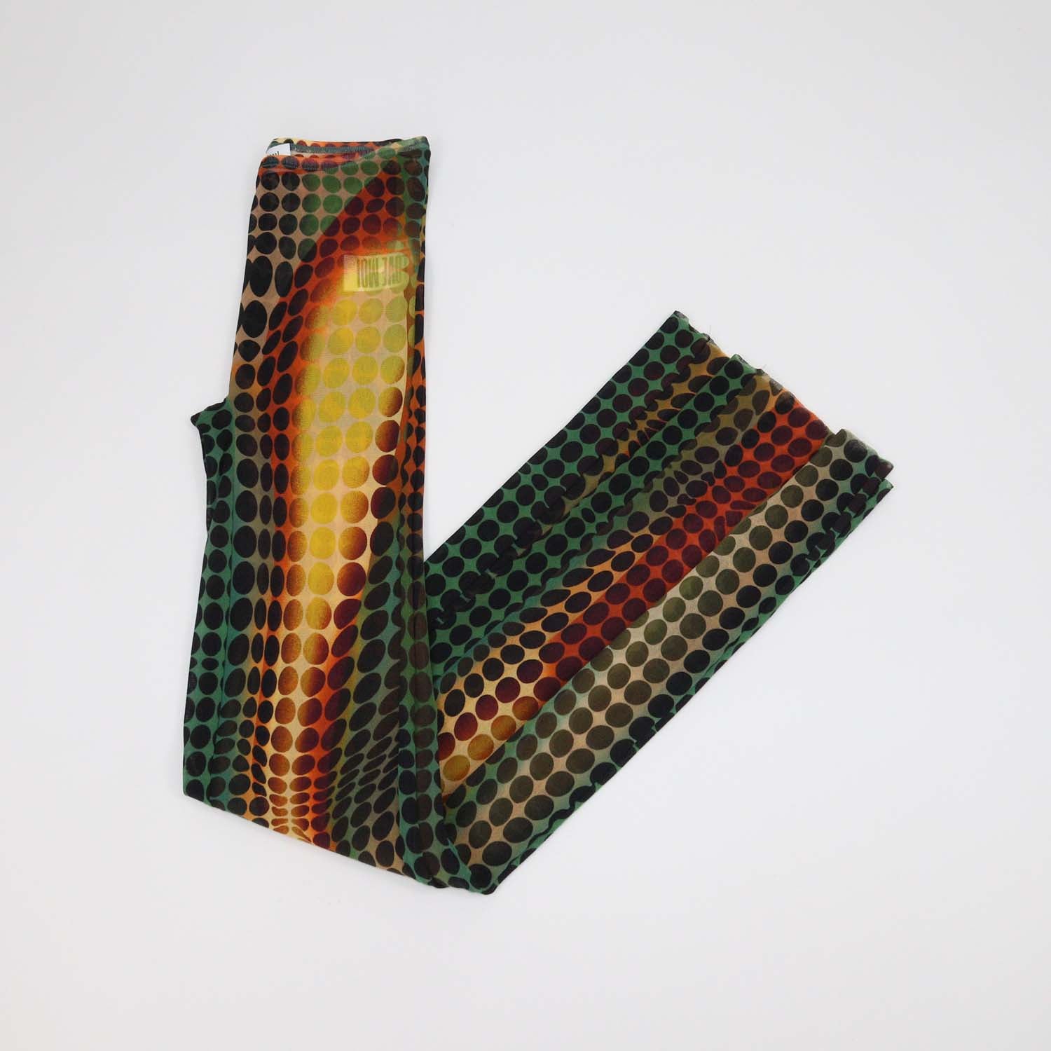 Jean Paul Gaultier Multicolor Polyamide Polka Dot Flared Pants