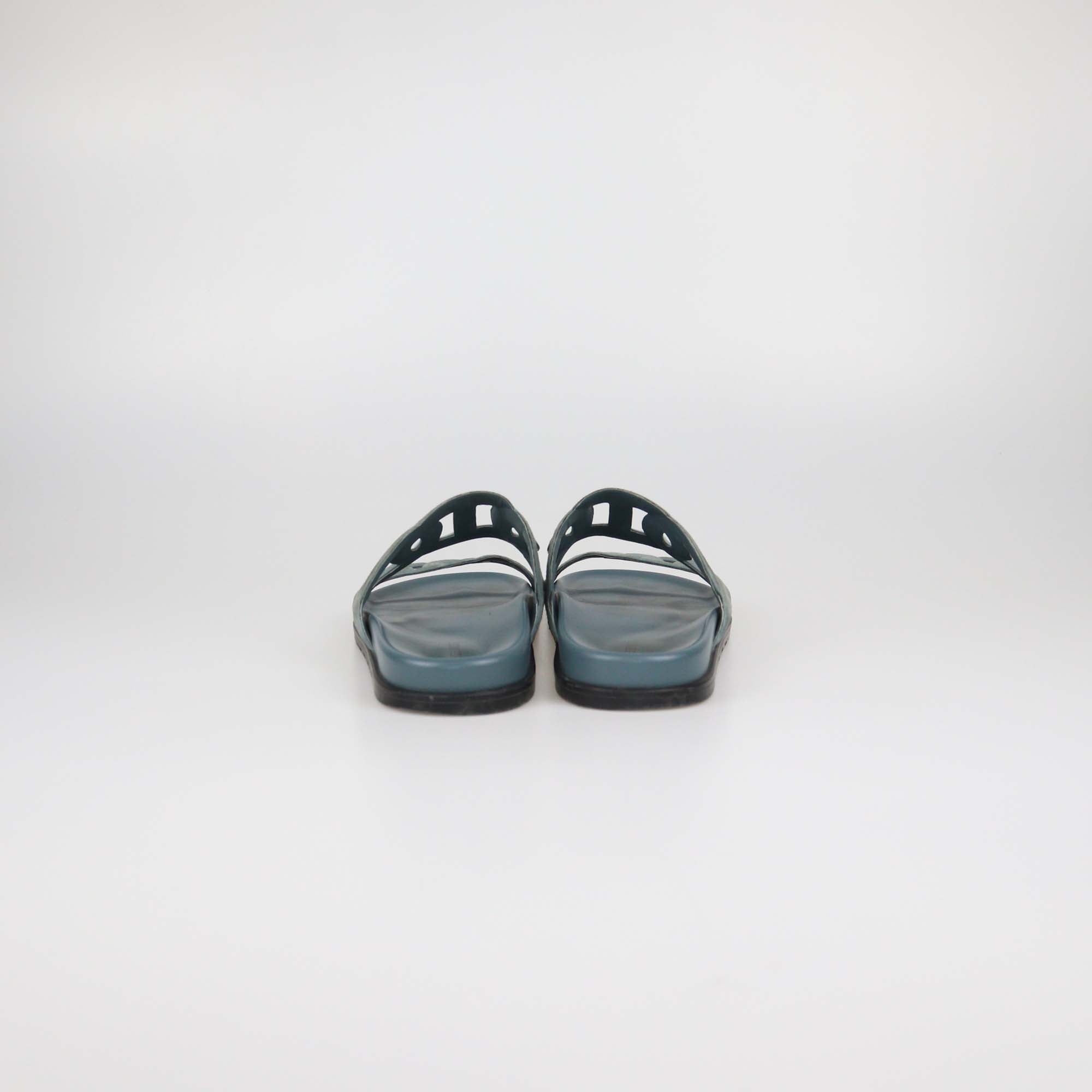 Hermes Blue Suede Extra Sandals