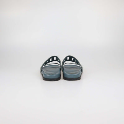 Hermes Blue Suede Extra Sandals