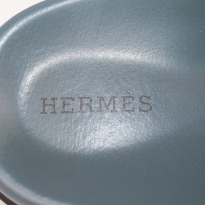 Hermes Blue Suede Extra Sandals