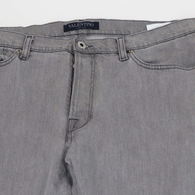 Valentino Grey Denim Skinny Leg Pants