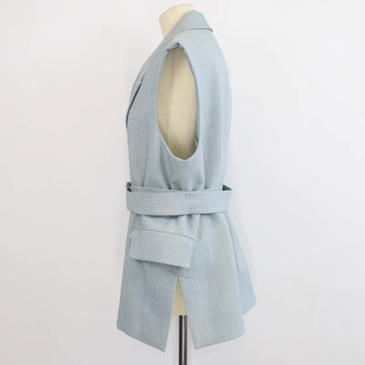Camilla and Marc Blue Percival Belted Sleeveless Vest