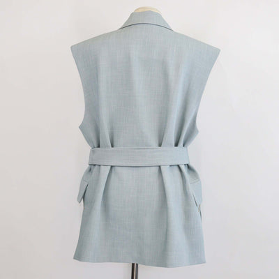 Camilla and Marc Blue Percival Belted Sleeveless Vest