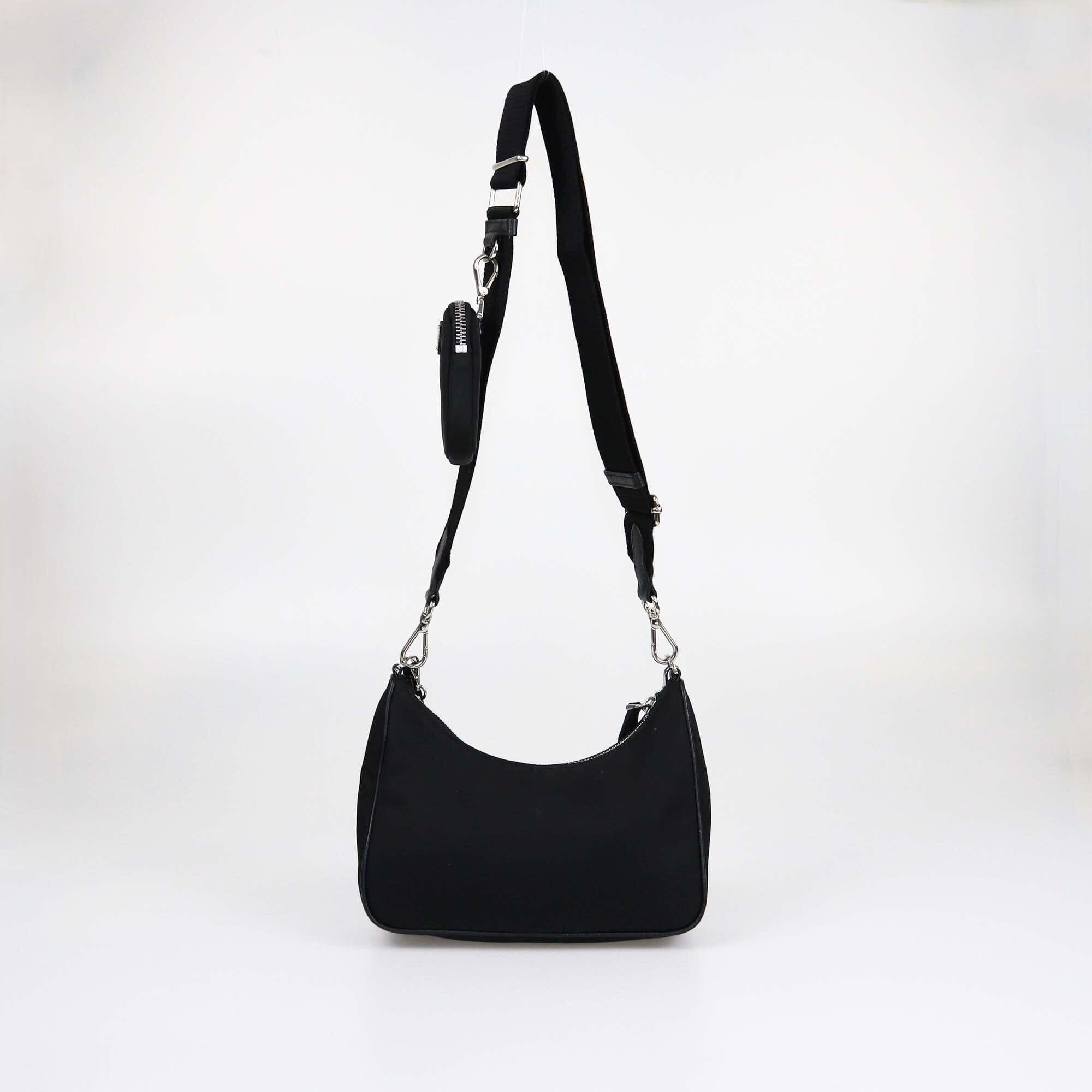 Prada Black Nylon Re-Edition 2005 Shoulder Bag Womens Prada 