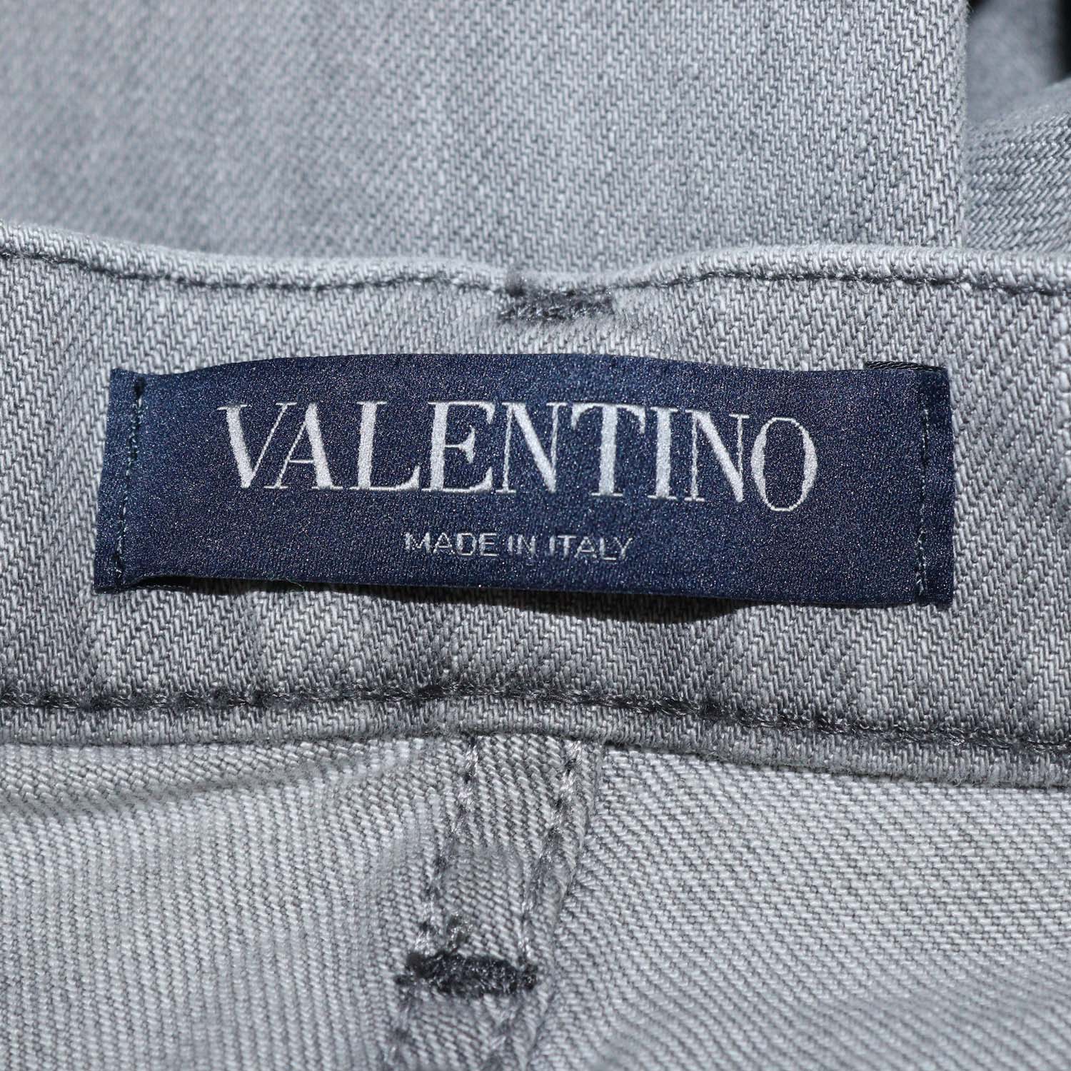 Valentino Grey Denim Skinny Leg Pants